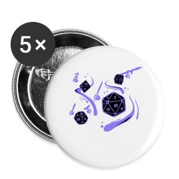Cube cadeau T-shirt - Lot de 5 petits badges (25 mm) - blanc - Devant