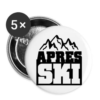 apres ski - Buttons small 1''/25 mm (5-pack) - white - Front
