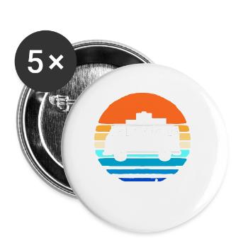 Camping Gift Camper Camping Holiday Holidays Forest - Buttons small 1''/25 mm (5-pack) - white - Front
