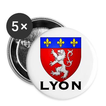 Lyon France - Buttons small 1''/25 mm (5-pack) - white - Front
