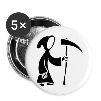 Death with Scythe comic cartoon - Buttons small 1''/25 mm (5-pack) - white - Front