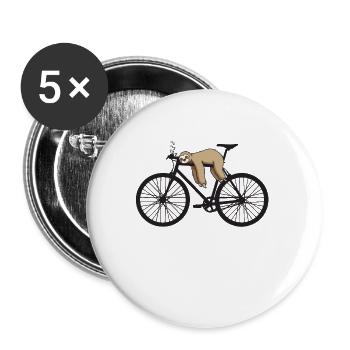 Luie FIETS - Buttons klein 25 mm (5-pack) - wit - Voor