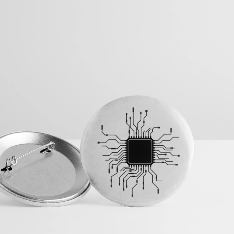 processor cpu wires wire cabling computer Buttons small 1''/25 mm (5-pack)