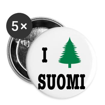 I heart Soumi - Lot de 5 petits badges (25 mm) - blanc - Devant