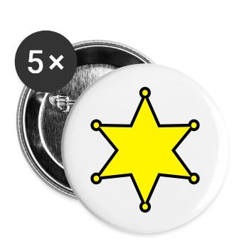 stern - Buttons klein 25 mm (5er Pack) - Weiß - Vorne