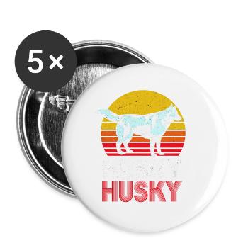 Husky - Buttons small 1''/25 mm (5-pack) - white - Front