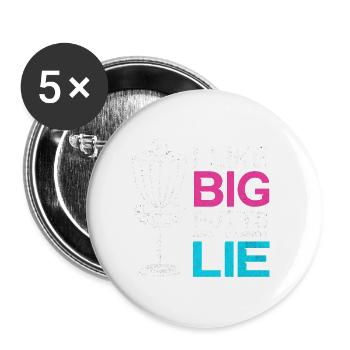 frisbee - Lot de 5 petits badges (25 mm) - blanc - Devant