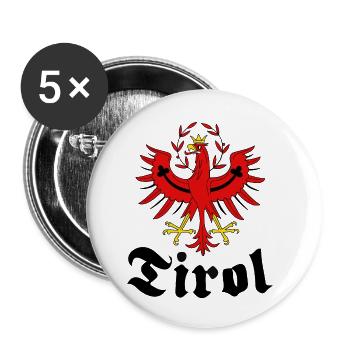 Tirol - Buttons klein 25 mm (5er Pack) - Weiß - Vorne
