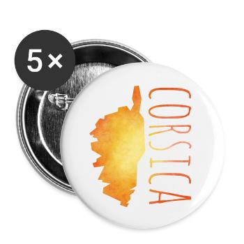 Corsica - Buttons klein 25 mm (5er Pack) - Weiß - Vorne