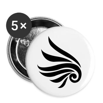 tribal_1 - Lot de 5 petits badges (25 mm) - blanc - Devant
