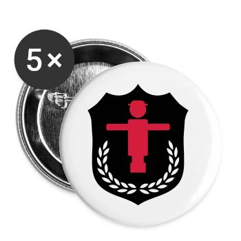 kicker_wappen_02 - Buttons klein 25 mm (5er Pack) - Weiß - Vorne