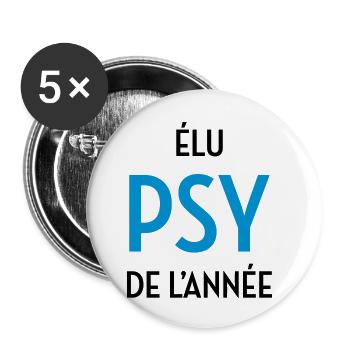 Psychologist Psychologe Psychologue Psychology - Buttons small 1''/25 mm (5-pack) - white - Front