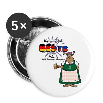 Russland Deutschland Russe Beste zwei Länder - Buttons klein 25 mm (5er Pack) - Weiß - Vorne