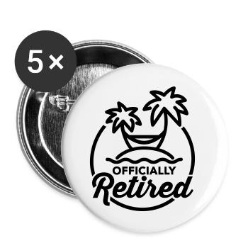 Officially retired - Buttons small 1''/25 mm (5-pack) - white - Front