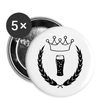 bier_symbol_01 - Buttons klein 25 mm (5er Pack) - Weiß - Vorne