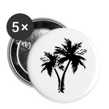 palm trees - Buttons klein 25 mm (5er Pack) - Weiß - Vorne