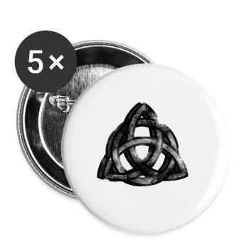 Noeud celtique runes symbole celtique celtique - Lot de 5 petits badges (25 mm) - blanc - Devant