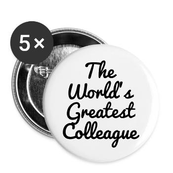 Kollegen / Kollegin / Unternehmen / Büro - Buttons klein 25 mm (5er Pack) - Weiß - Vorne
