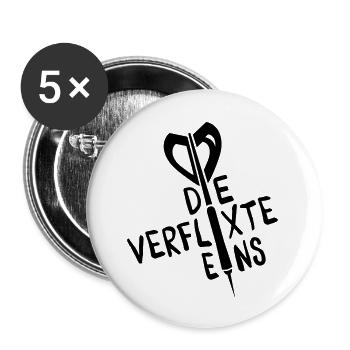 dart sport humor - Buttons klein 25 mm (5er Pack) - Weiß - Vorne