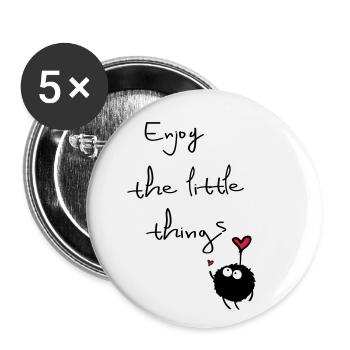 enjoy the little things - Buttons small 1''/25 mm (5-pack) - white - Front