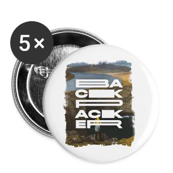 Backpacker - Buttons small 1''/25 mm (5-pack) - white - Front