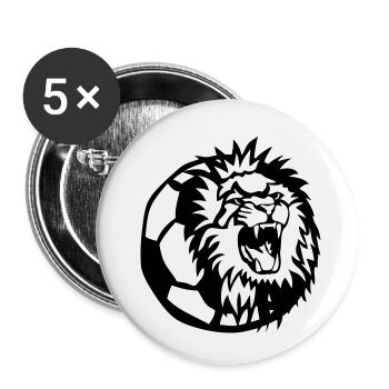 football lion club logo - Buttons small 1''/25 mm (5-pack) - white - Front