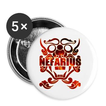 Nefarius Feuerzeichen - Buttons klein 25 mm (5er Pack) - Weiß - Vorne