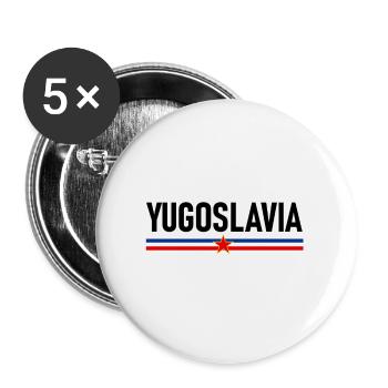 Yugoslavia Albania Albanians - Buttons small 1''/25 mm (5-pack) - white - Front