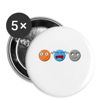 Proton électron neutron - physique - Lot de 5 petits badges (25 mm) - blanc - Devant