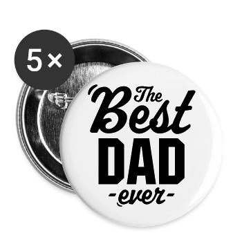 Le meilleur père de tous les temps - Lot de 5 petits badges (25 mm) - blanc - Devant