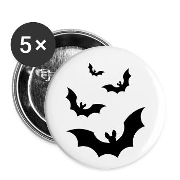 Bats halloween / bats halloween / gift - Buttons small 1''/25 mm (5-pack) - white - Front