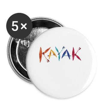 Kajaks & Paddel Kajak Kajak Geschenk - Buttons klein 25 mm (5er Pack) - Weiß - Vorne