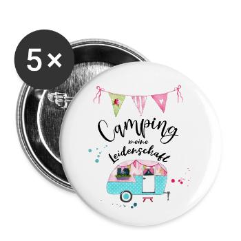 Camping my passion Caravan garland - Buttons small 1''/25 mm (5-pack) - white - Front