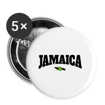 Jamaica Flag Neon Contrast - Buttons small 1''/25 mm (5-pack) - white - Front