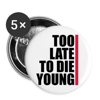 Les jeunes textes - Lot de 5 petits badges (25 mm) - blanc - Devant