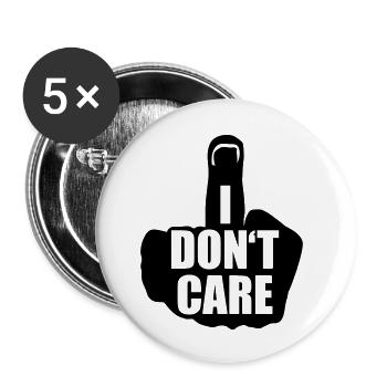 Fuck You Disinterest - Buttons small 1''/25 mm (5-pack) - white - Front