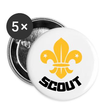 Scout - Scouting - Buttons small 1''/25 mm (5-pack) - white - Front