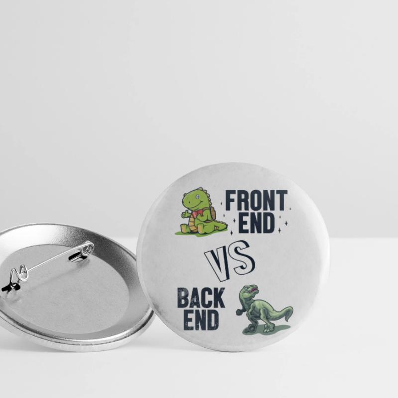 Développeur Frontend vs. Backend Codeur Lot de 5 petits badges (25 mm)