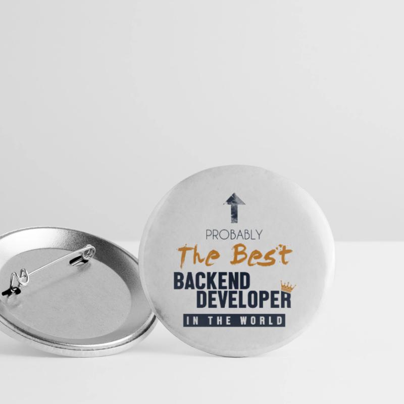 Best Backend Developer World Coder Software Buttons small 1''/25 mm (5-pack)