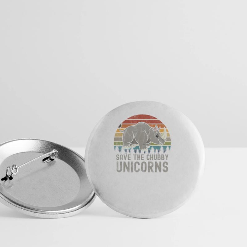 Save the chubby unicorns Buttons small 1''/25 mm (5-pack)