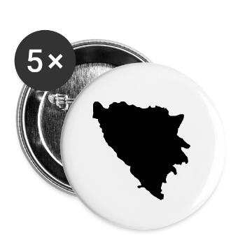 Bosnia Funny Bosna saying as a gift - Buttons small 1''/25 mm (5-pack) - white - Front
