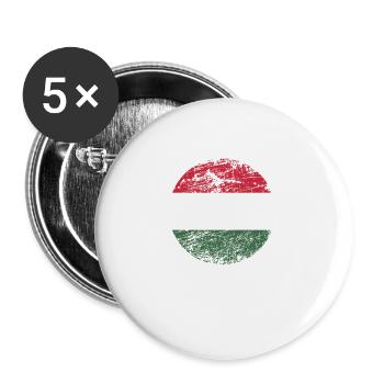 Lustiger ungarischer Spruch über Ungarn Geschenk - Buttons klein 25 mm (5er Pack) - Weiß - Vorne