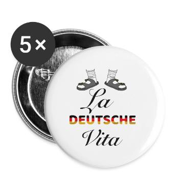 La German Vita - Lot de 5 petits badges (25 mm) - blanc - Devant