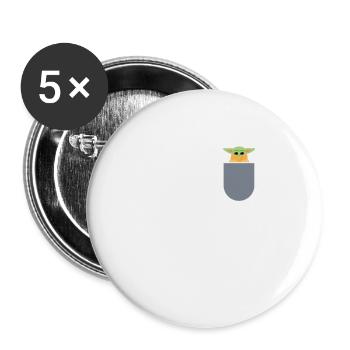 l'enfant - Lot de 5 petits badges (25 mm) - blanc - Devant
