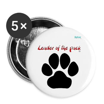 chef de file du peloton - Lot de 5 petits badges (25 mm) - blanc - Devant