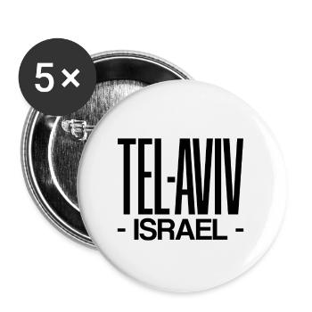 Funny Israeli saying Israel gift - Buttons small 1''/25 mm (5-pack) - white - Front