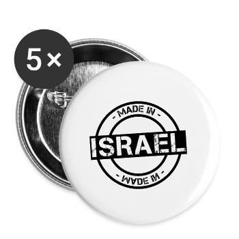 Funny Israeli saying Israel gift - Buttons small 1''/25 mm (5-pack) - white - Front