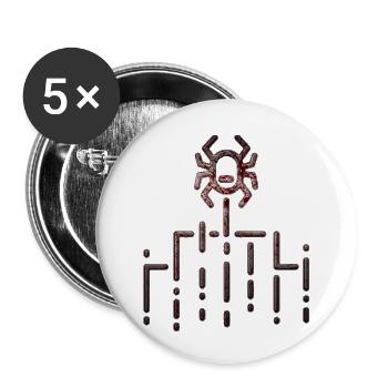 Hacker Symbols - Buttons small 1''/25 mm (5-pack) - white - Front