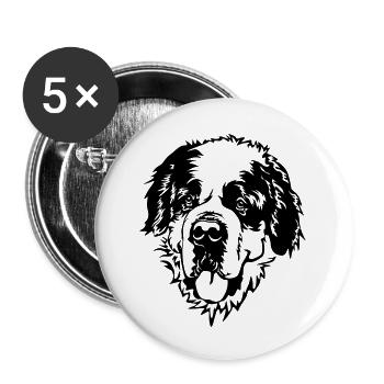 St. Bernard's Head - Buttons small 1''/25 mm (5-pack) - white - Front