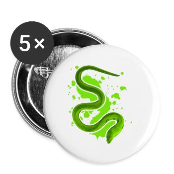Fluorescent Eel by The Manzanita's - Buttons small 1''/25 mm (5-pack) - white - Front